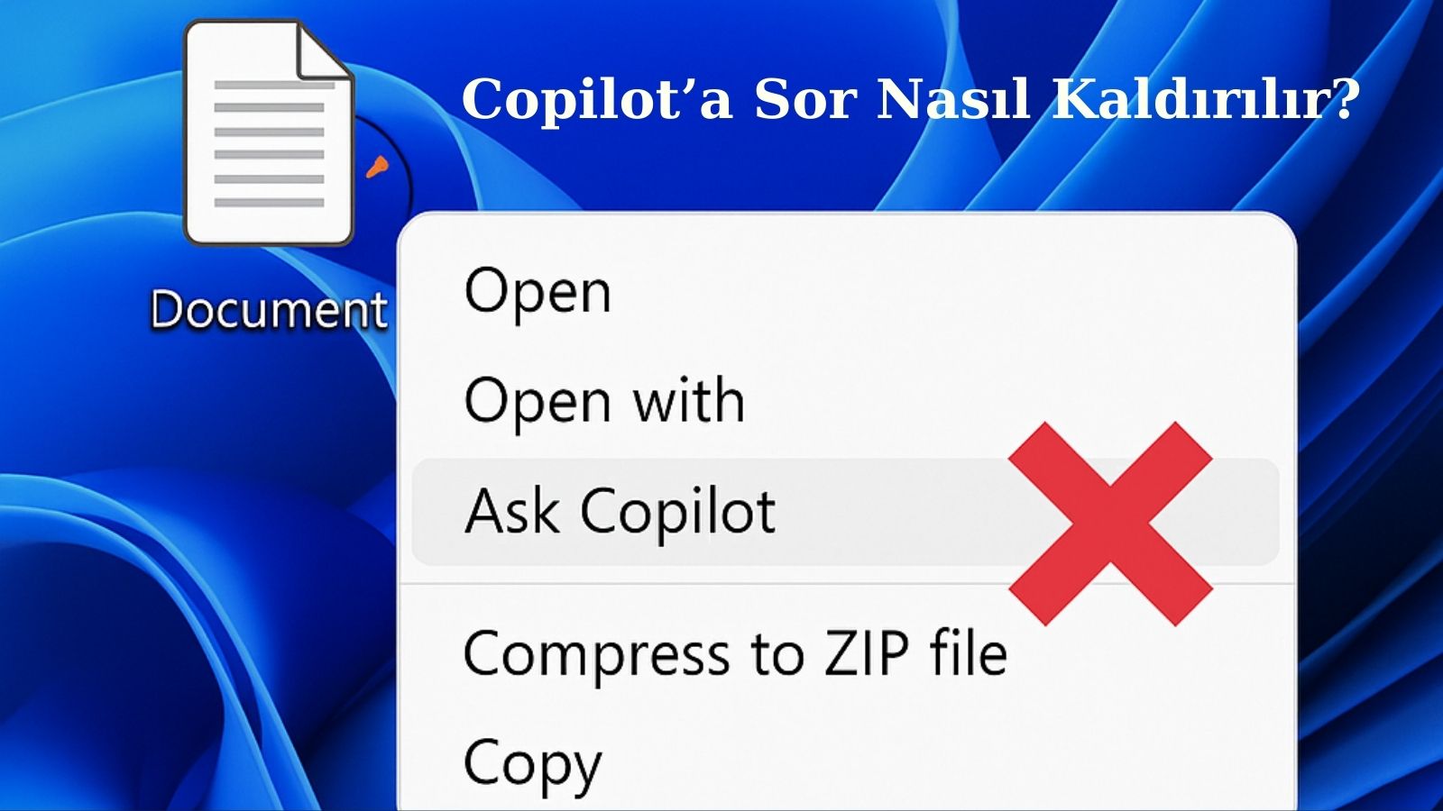 Copilot’a Sor Menüsünü Sağ Tıktan Kaldırma (Windows 11) 1 copilota sor menusunu sag tiktan kaldirma windows 11 j5kbv2O4